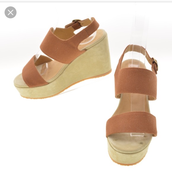 A.P.C. Platform Canvas & Suede Wedges, Size 7.5 - Picture 8 of 8